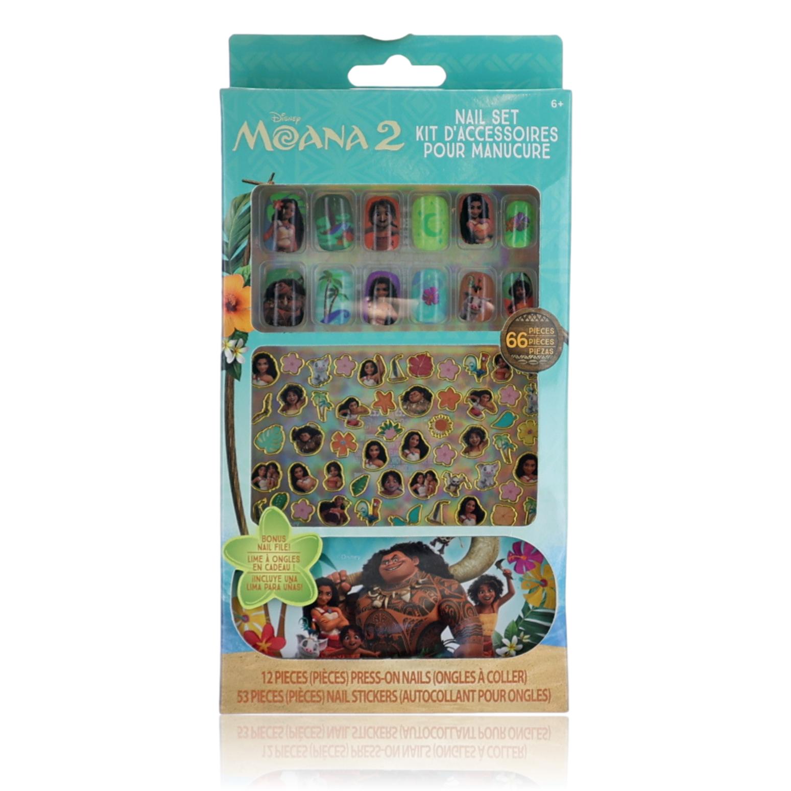 Moana Nail Art Set by Disney 66 Piece Set for Kids